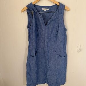 Boden Blue Sleeveless V-Neck Sundress